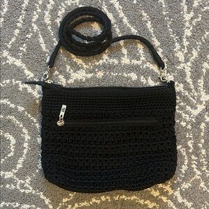 The Sak Black Crochet Crossbody Bag